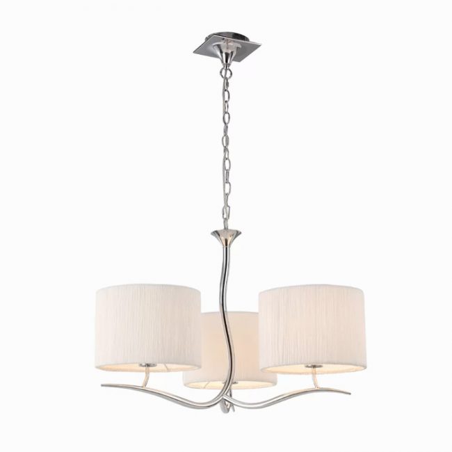 Eve 3 Light Pendant with White Shades