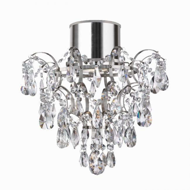 IP44 CHANDELIER WITH CRYSTAL DROPLETS AND BUTTONS