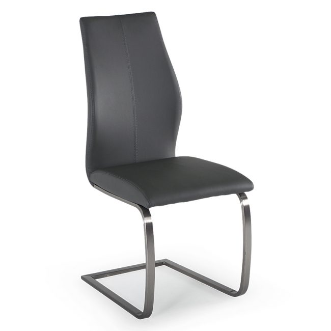 lavish_ Modern black dining chair with a high back and metal legs, perfect for Southport interior design.