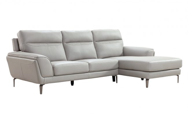 lavish_ Modern gray Vitalia corner sofa (RHF) ideal for home decor.
