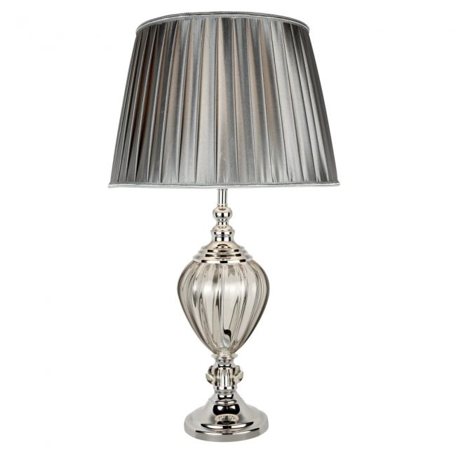 lavish_ Greyson table lamp with pleated shade on white background, perfect for Southport home decor.