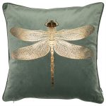 lavish_ Green Dragonfly Cushion, perfect for Southport interior design.