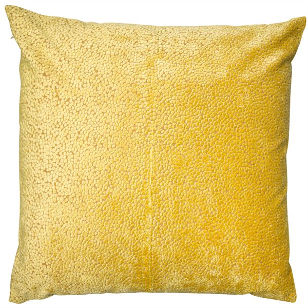 lavish_ Large Bingham Mustard Cushion on a white background, perfect for home decor.