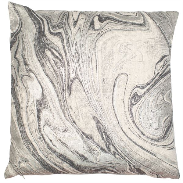 lavish_ Muscat Cushion with a gray and white marbled pattern, perfect for Southport interior design.