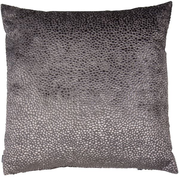 lavish_ Bingham silver cushion with a pebble pattern.
