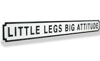 lavish_ Text slogan "Little Legs Big Attitude" displayed in a bold, 3D-style font perfect for furniture and home decor branding.