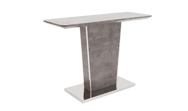 lavish_ Modern stand-alone Beppe Console Table with a rectangular top and a metallic finish, perfect for interior design enhancements.