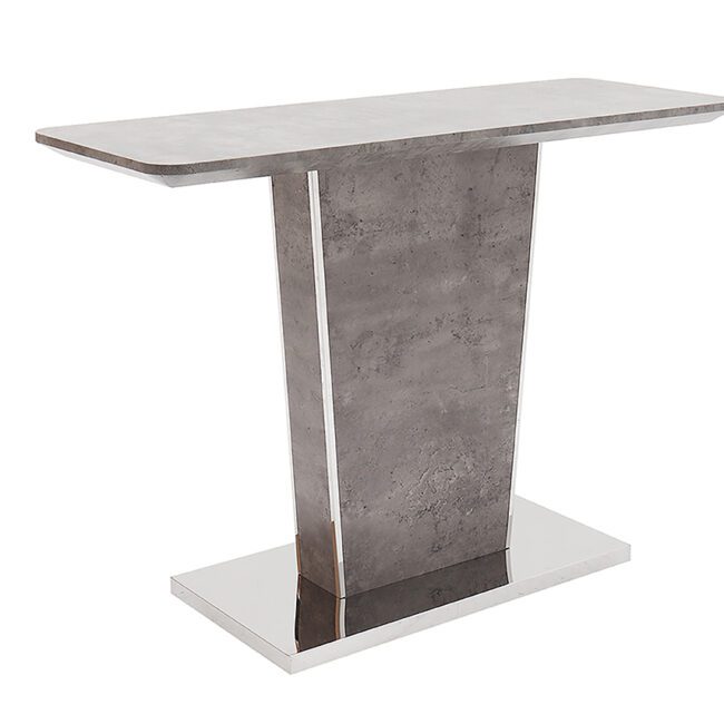 lavish_ Modern stand-alone Beppe Console Table with a rectangular top and a metallic finish, perfect for interior design enhancements.