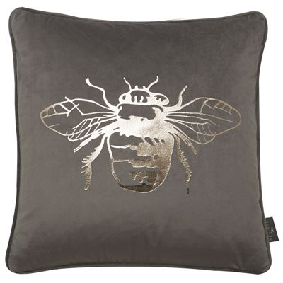 lavish_ Honey Bee Foil Cushion with a metallic bee design, perfect for Southport interior design.