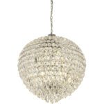 lavish_ A Mayfair Crystal 16 Light Pendant with multiple lights suspended from a ceiling chain is a stunning piece of home decor.