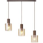 lavish_ Modern Bonnie Linear Pendant with three lights suspended at varying heights, perfect for interior design enhancements.