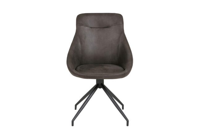 lavish_ Modern brown Hendrix Dining Chair with metal legs on a white background, ideal for Southport interior design.