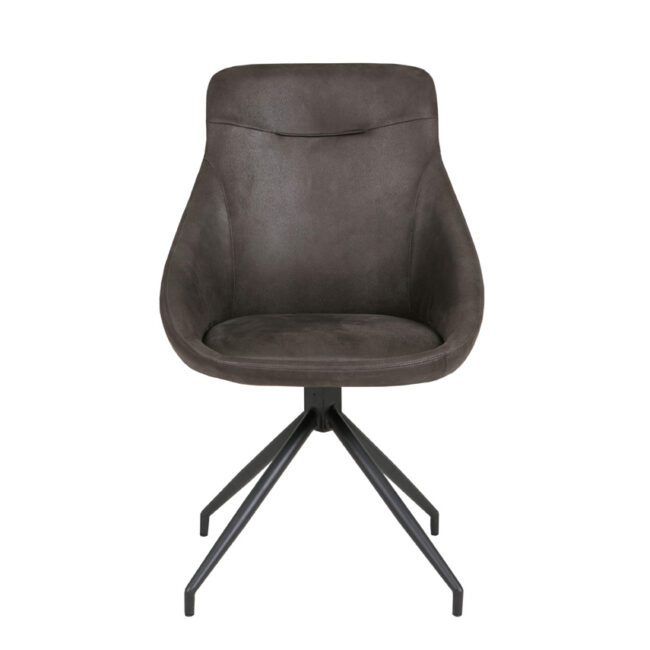 lavish_ Modern brown Hendrix Dining Chair with metal legs on a white background, ideal for Southport interior design.