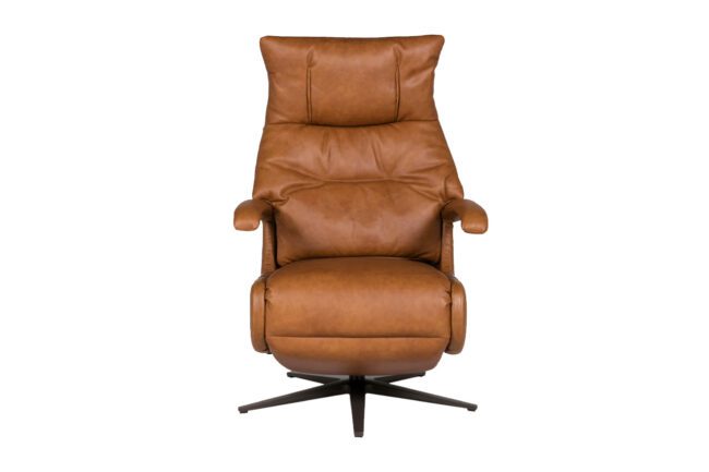 lavish_ Luca Electric Reclining Accent Chair - Tan, a piece of furniture isolated on white background.
