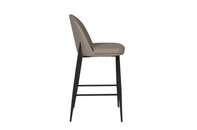 lavish_ Valent Bar Stool Leather - Grey: bar stool with a beige seat and black legs, perfect for Southport interior design.