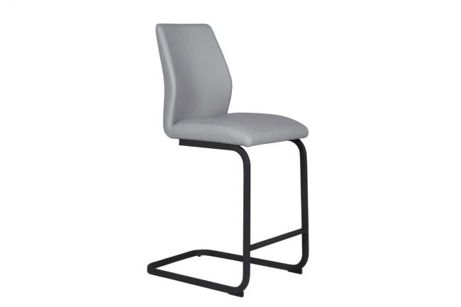 lavish_ Modern gray bar stool with metal legs, perfect for interior design themes.