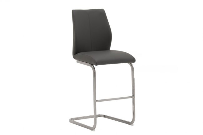 lavish_ Modern black bar stool with metal frame, perfect for Southport home decor.