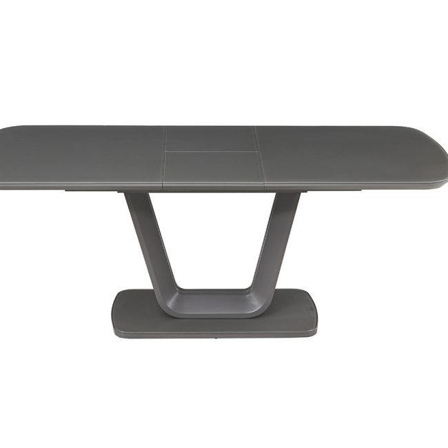 lavish_ Modern Lazzaro Dining Table Ext - Graphite Grey Matt 1600/2000 with minimalist Southport-inspired design on a white background.