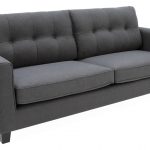 lavish_ A modern, Astrid 3 Seater Sofa Charcoal with a tufted backrest and black legs perfect for Southport home decor.