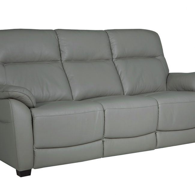 lavish_ A modern Nerano 3 Seater Sofa - Steel with cushioned backrest and armrests, perfect for southport, interior design against a white background.