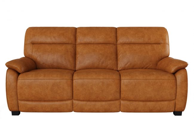 lavish_ A Nerano 3 Seater Sofa - Tan, perfect for interior design projects, on a white background.