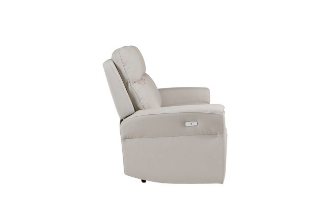 lavish_ Beige Southport recliner chair on a white background.