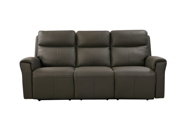 lavish_ A modern three-seater leather sofa isolated on a white background, perfect for Southport home decor.